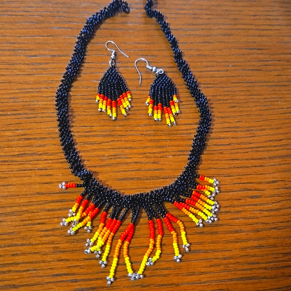 Handmade Necklace and Earrings